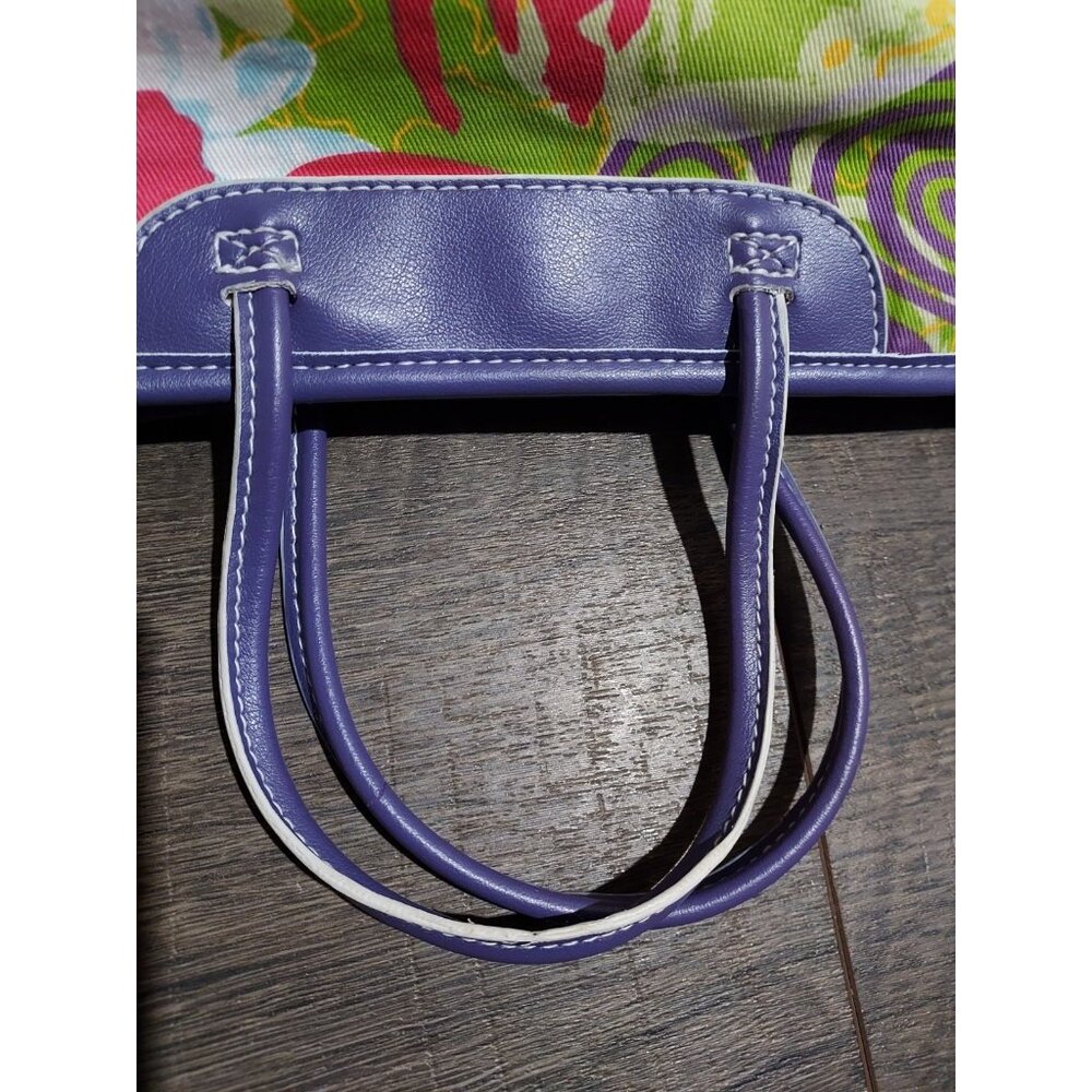 Purse Small Tracie Godi Goove Boho Floral Bag Lime Green Purple Vintage 1990 - Picture 15 of 15